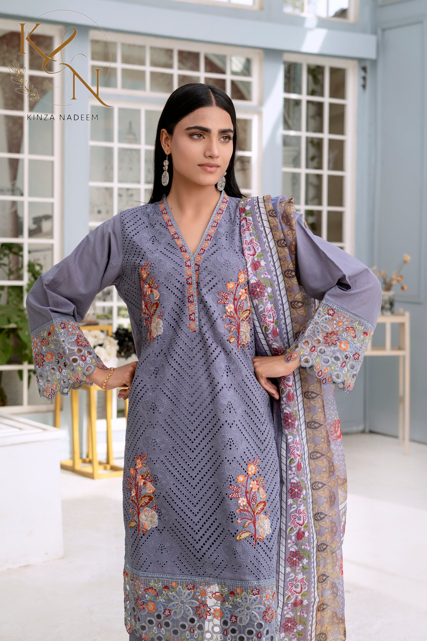 Lavender Embrioded 3-PC