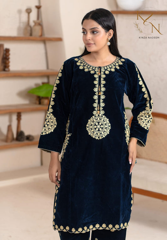 2-PC Embroidered Valvat