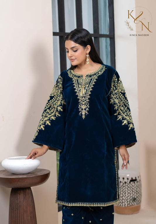 2-PC Embroidered Valvat