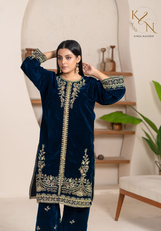 2-PC Embroidered Valvat