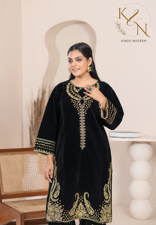 2-PC Embroidered Valvat