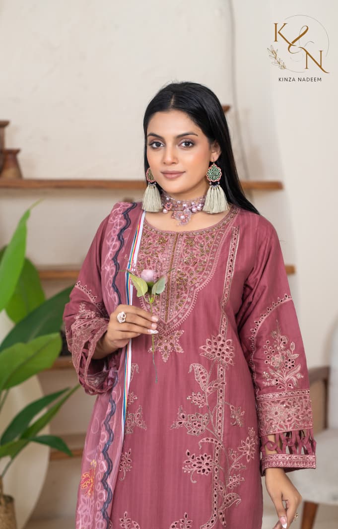 3-PC Embroidered Winter Cotton
