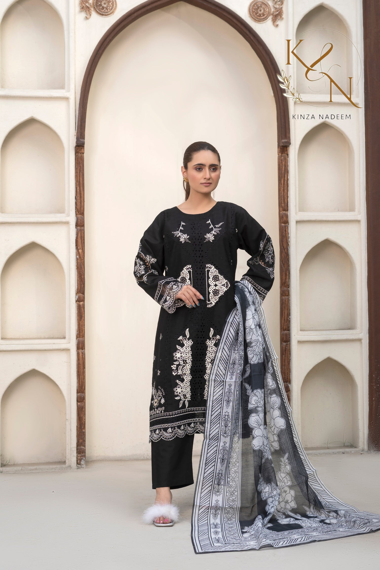 3-PC EMBROIDERED LAWN