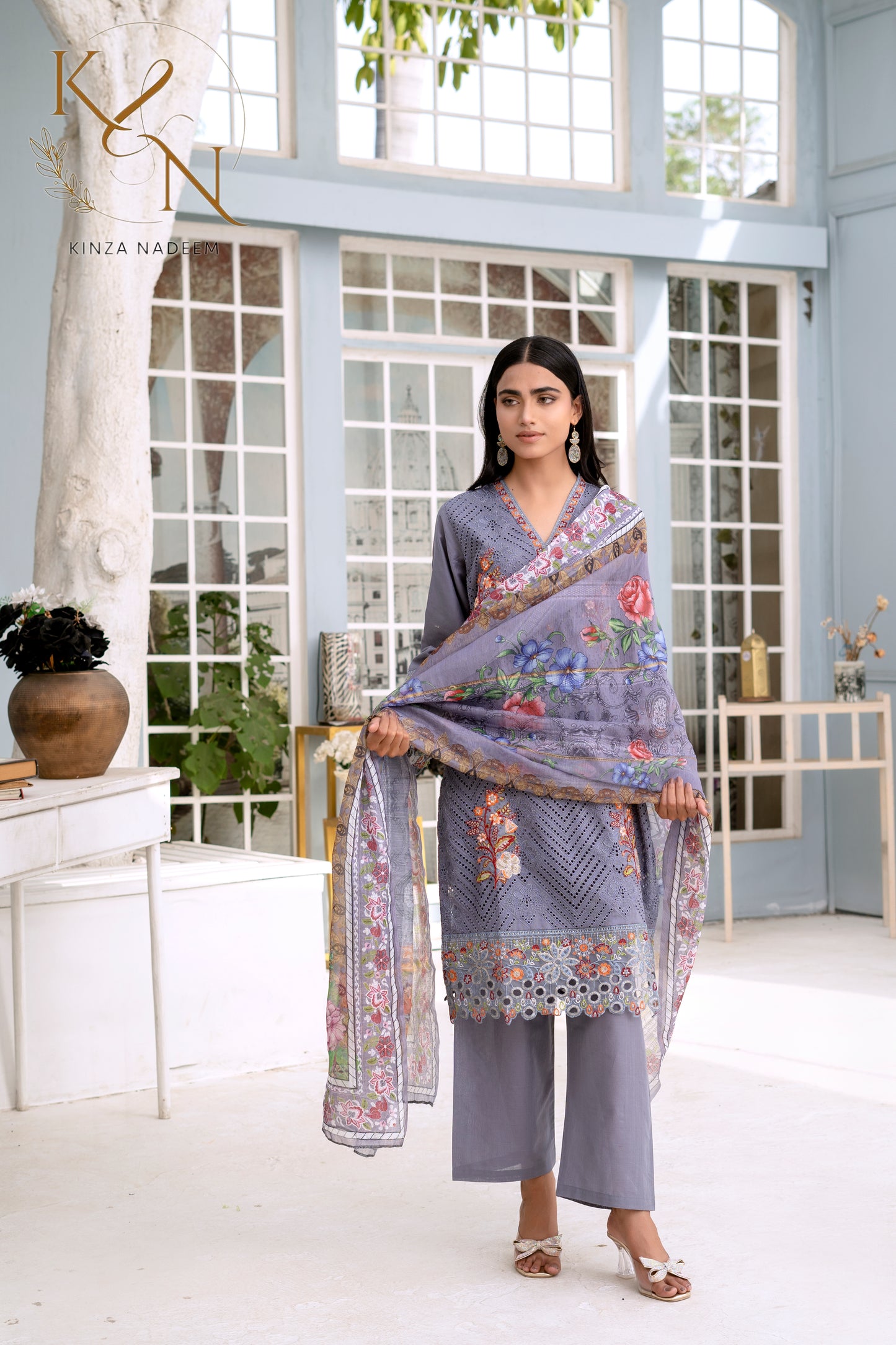Lavender Embrioded 3-PC