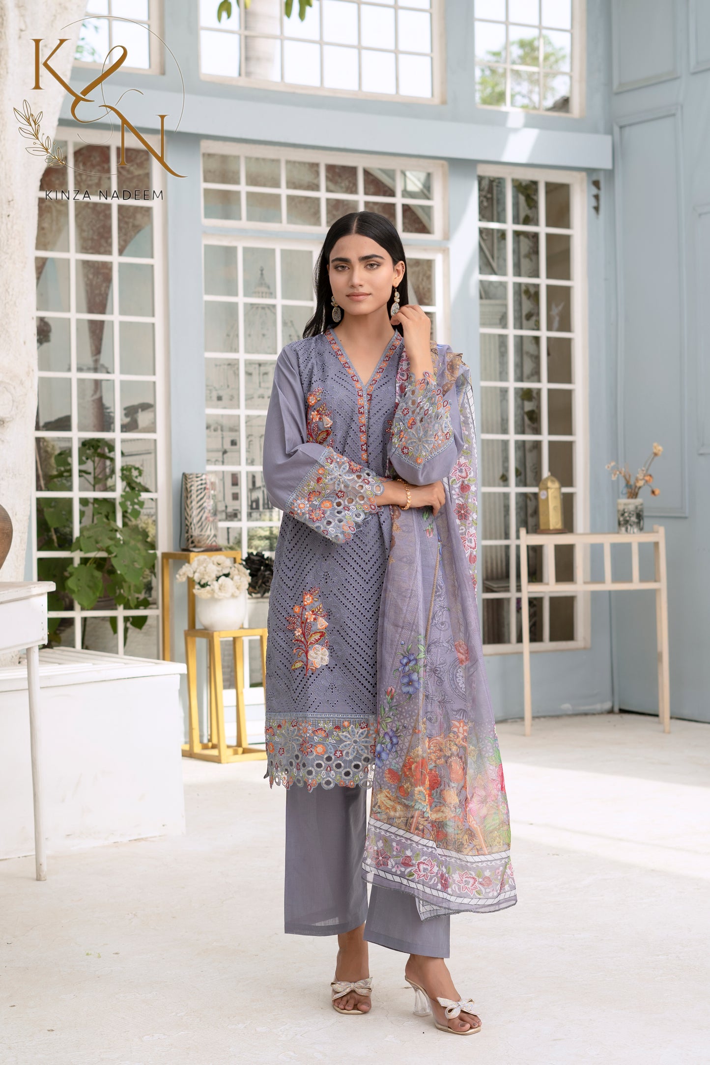 Lavender Embrioded 3-PC