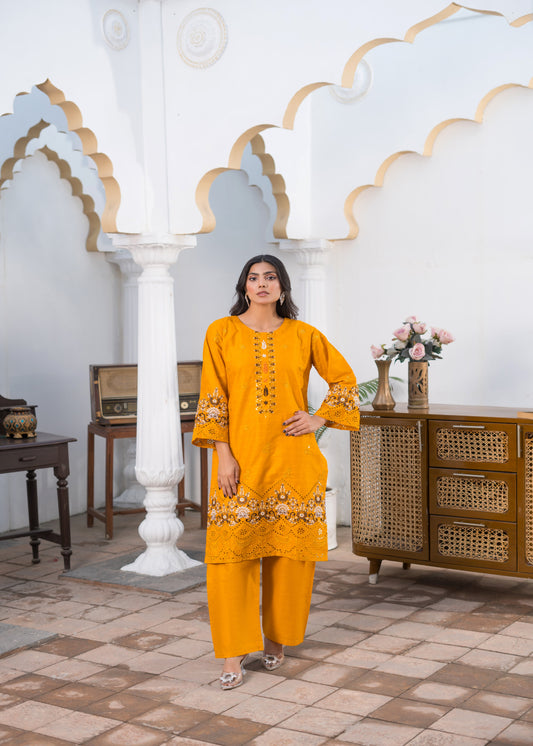 3-PC Embroidered Cambric