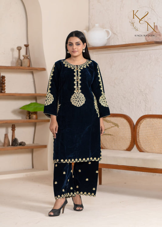 2-PC Embroidered Valvat
