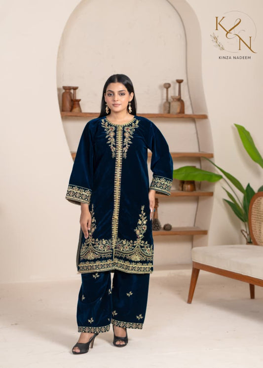2-PC Embroidered Valvat