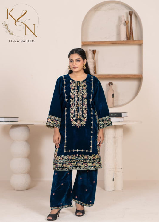 2-PC Embroidered Valvat