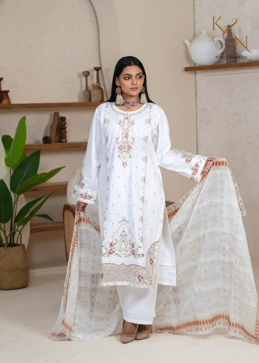 3-PC Embroidered Winter Cotton