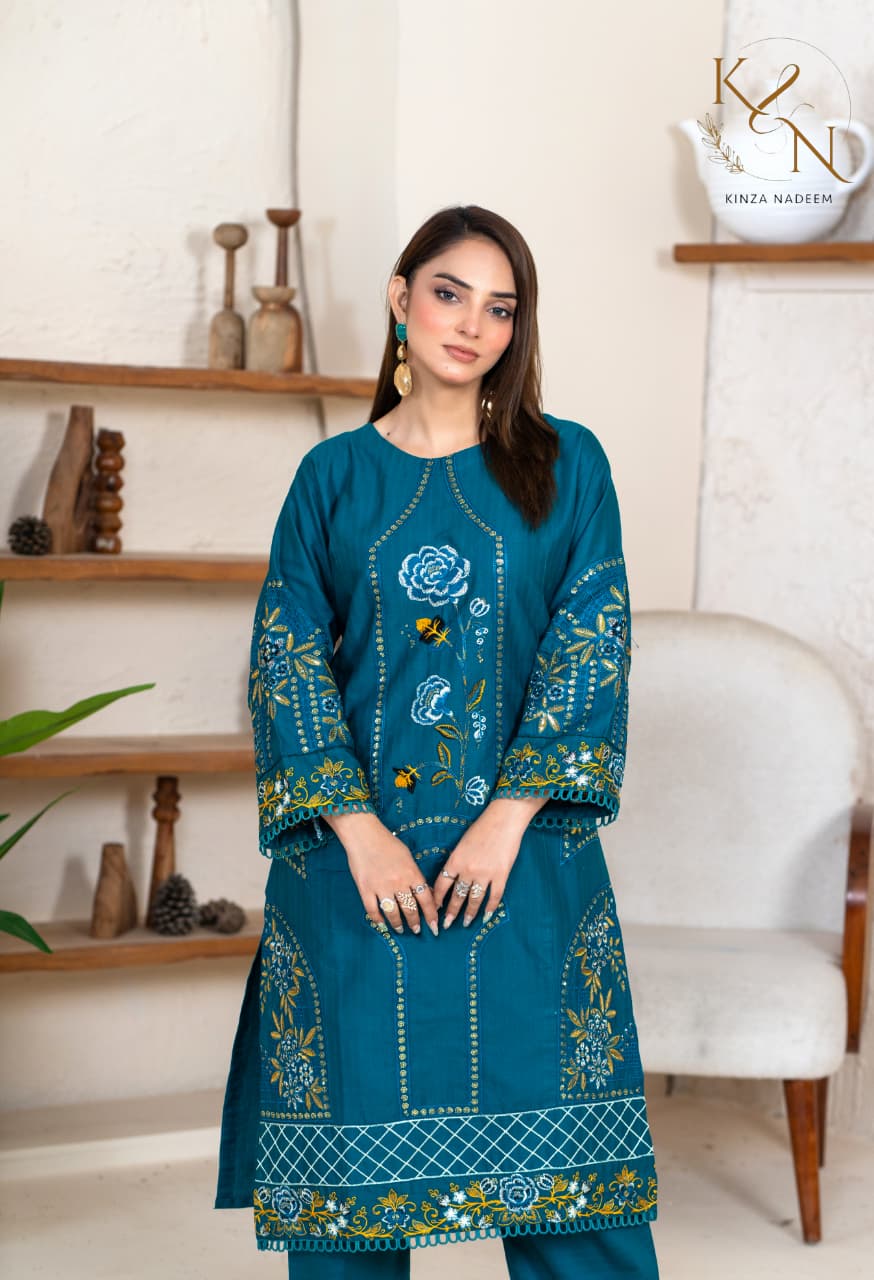 3-PC Embroidered Winter Cotton