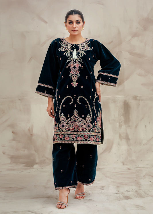 2-PC Embroidered Valvat
